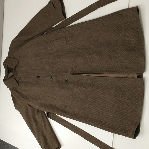 Cardinal of Canada Wool Belted Trench Coat High Quality Classic 40s Style Excelt - Picture 14 of 14